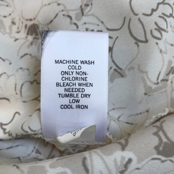 Banana Republic Factory Tan Cream Floral Cami Ruffles PXS Summer Flirty Neutral - Picture 8 of 8